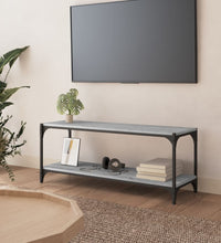 TV-Schrank Grau Sonoma 100x33x41 cm Holzwerkstoff und Stahl