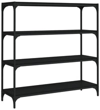 Bücherregal Schwarz 100x33x100 cm Holzwerkstoff und Stahl