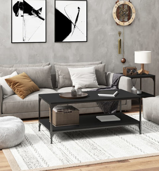 Couchtisch Schwarz 100x50x40 cm Holzwerkstoff