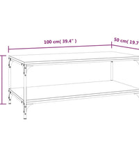 Couchtisch Räuchereiche 100x50x40 cm Holzwerkstoff