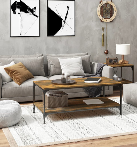 Couchtisch Räuchereiche 100x50x40 cm Holzwerkstoff