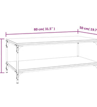 Couchtisch Schwarz 80x50x40 cm Holzwerkstoff