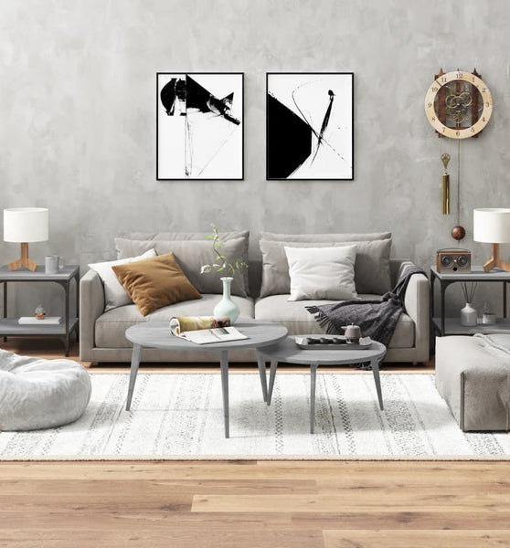Beistelltische 2 Stk. Grau Sonoma 40x40x40 cm Holzwerkstoff