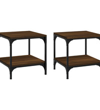 Beistelltische 2 Stk. Braun Eiche 40x40x40 cm Holzwerkstoff