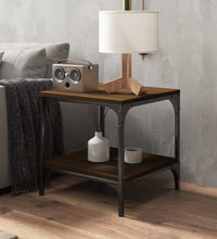 Beistelltische 2 Stk. Braun Eiche 40x40x40 cm Holzwerkstoff