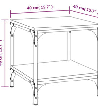 Beistelltische 2 Stk. Braun Eiche 40x40x40 cm Holzwerkstoff
