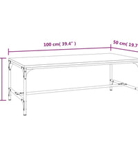 Couchtisch Grau Sonoma 100x50x35 cm Holzwerkstoff
