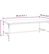 Couchtisch Schwarz 80x50x35 cm Holzwerkstoff
