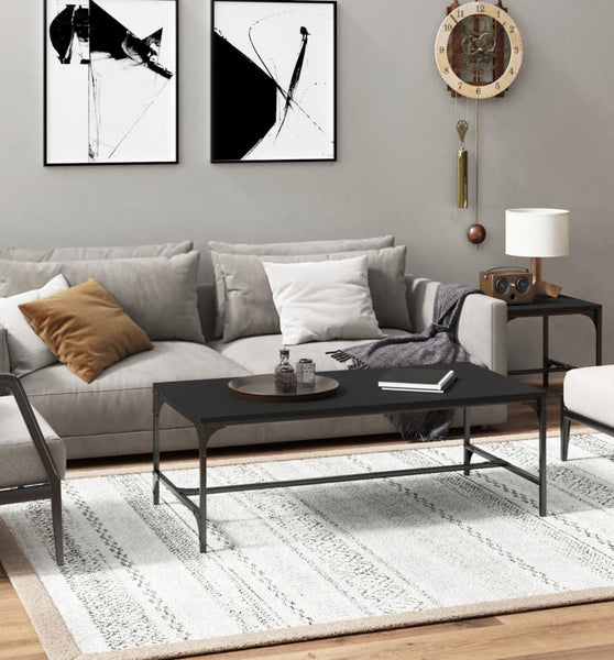 Couchtisch Schwarz 80x50x35 cm Holzwerkstoff
