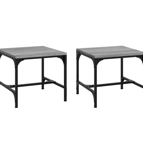 Beistelltische 2 Stk. Grau Sonoma 40x40x35 cm Holzwerkstoff