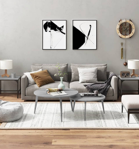 Beistelltische 2 Stk. Grau Sonoma 40x40x35 cm Holzwerkstoff