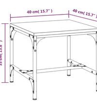 Beistelltisch Braun Eichen-Optik 40x40x35 cm Holzwerkstoff