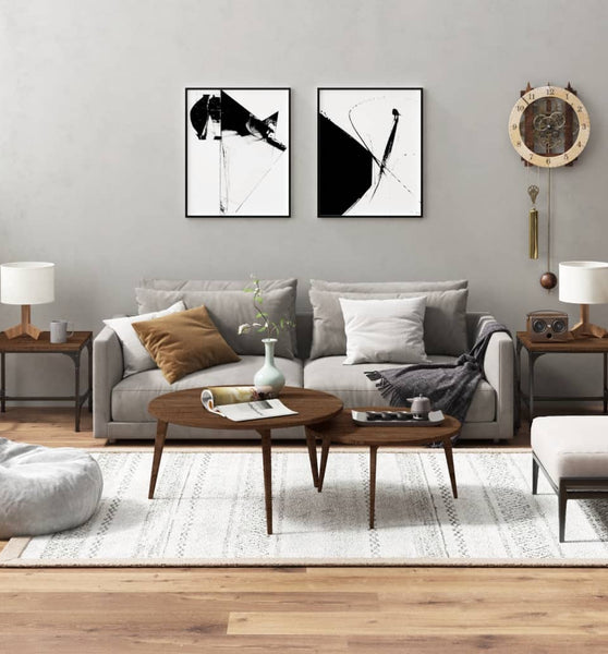 Beistelltische 2 Stk. Braun Eiche 40x40x35 cm Holzwerkstoff