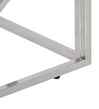 Couchtisch Silbern Edelstahl und Hartglas