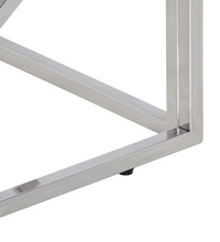 Couchtisch Silbern Edelstahl und Massivholz