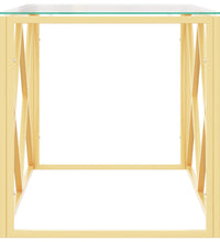 Couchtisch 110x45x45 cm Edelstahl und Glas
