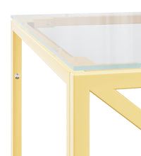 Couchtisch 110x45x45 cm Edelstahl und Glas