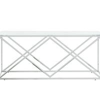 Couchtisch 110x45x45 cm Edelstahl und Glas