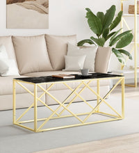 Couchtisch 110x45x45 cm Edelstahl und Glas