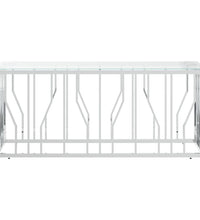 Couchtisch 110x45x45 cm Edelstahl und Glas