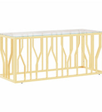 Couchtisch 110x45x45 cm Edelstahl und Glas