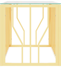 Couchtisch 110x45x45 cm Edelstahl und Glas
