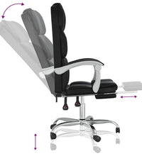 Bürostuhl mit Liegefunktion Schwarz Kunstleder