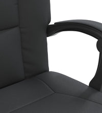 Bürostuhl mit Liegefunktion Schwarz Kunstleder
