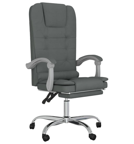 Bürostuhl mit Massagefunktion Dunkelgrau Stoff
