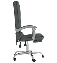 Bürostuhl mit Massagefunktion Dunkelgrau Stoff