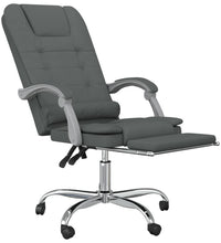 Bürostuhl mit Massagefunktion Dunkelgrau Stoff