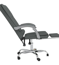 Bürostuhl mit Massagefunktion Dunkelgrau Stoff