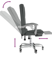 Bürostuhl mit Massagefunktion Dunkelgrau Stoff