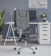 Bürostuhl mit Massagefunktion Dunkelgrau Stoff
