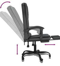 Bürostuhl mit Massagefunktion Schwarz Kunstleder