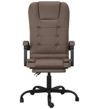 Bürostuhl mit Massagefunktion Braun Kunstleder