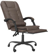 Bürostuhl mit Massagefunktion Braun Kunstleder