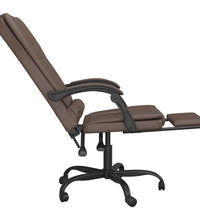 Bürostuhl mit Massagefunktion Braun Kunstleder