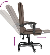 Bürostuhl mit Massagefunktion Braun Kunstleder