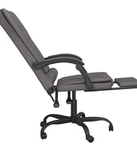 Bürostuhl mit Massagefunktion Grau Kunstleder
