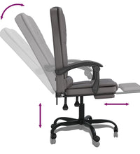 Bürostuhl mit Massagefunktion Grau Kunstleder