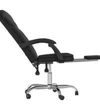 Bürostuhl mit Liegefunktion Schwarz Kunstleder