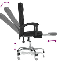 Bürostuhl mit Liegefunktion Schwarz Kunstleder