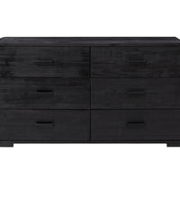 Sideboard Schwarz 110x35x70 cm Massivholz Kiefer