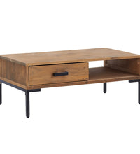 Couchtisch 90x50x35 cm Massivholz Kiefer