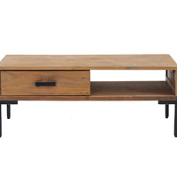 Couchtisch 90x50x35 cm Massivholz Kiefer