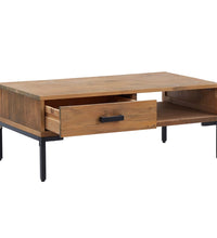 Couchtisch 90x50x35 cm Massivholz Kiefer