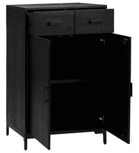 Schuhschrank Schwarz 75x40x110 cm Massivholz Kiefer