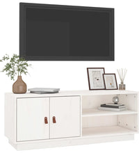 TV-Schrank Weiß 105x34x40 cm Massivholz Kiefer