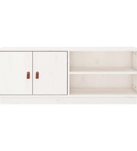 TV-Schrank Weiß 105x34x40 cm Massivholz Kiefer